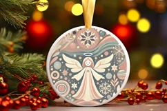 Round Christmas Ornament Sublimation|Clipart Product Image 2