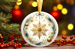 Round Christmass Ornament PNG Product Image 1