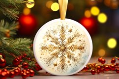 Round Christmas Ornament Sublimation|Clipart Product Image 1
