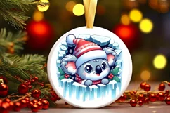 Round Christmas Ornament Sublimation|Clipart Product Image 2