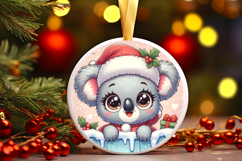 Round Christmass Ornament PNG Product Image 1