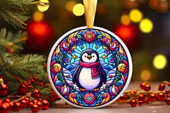Round Christmass Ornament PNG Product Image 1