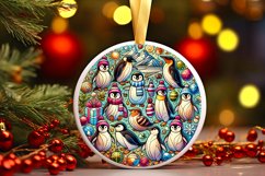 Round Christmas Ornament Sublimation|Clipart Product Image 1