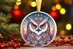 Round Christmas Ornament Sublimation|Clipart Product Image 1