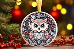 Round Christmas Ornament Sublimation|Clipart Product Image 1