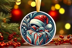 Round Christmas Ornament Sublimation|Clipart Product Image 2