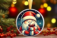 Round Christmas Ornament Sublimation|Clipart Product Image 2