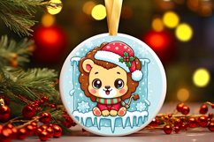 Round Christmass Ornament PNG Product Image 1
