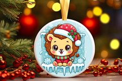 Round Christmas Ornament Sublimation|Clipart Product Image 1