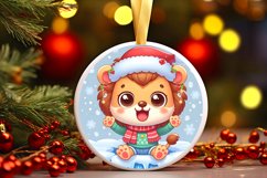 Round Christmas Ornament Sublimation|Clipart Product Image 1