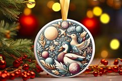 Round Christmas Ornament Sublimation|Clipart Product Image 1