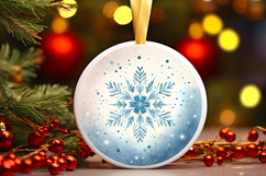 Round Christmass Ornament PNG Product Image 1