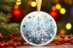Round Christmas Ornament Sublimation|Clipart Product Image 1