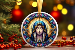 Round Christmass Ornament PNG Product Image 1