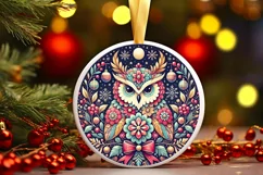 Round Christmas Ornament Sublimation|Clipart Product Image 2