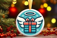 Round Christmas Ornament Sublimation|Clipart Product Image 1