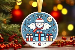 Round Christmas Ornament Sublimation|Clipart Product Image 1