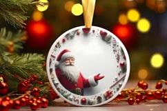 Round Christmas Ornament Sublimation|Clipart Product Image 1