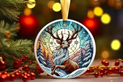 Round Christmas Ornament Sublimation|Clipart Product Image 2