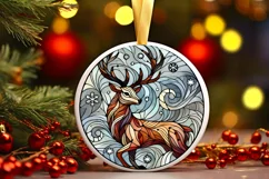Round Christmas Ornament Sublimation|Clipart Product Image 2