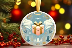 Round Christmas Ornament Sublimation|Clipart Product Image 1