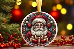 Round Christmas Ornament Sublimation|Clipart Product Image 1