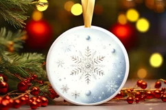 Round Christmas Ornament Sublimation|Clipart Product Image 3