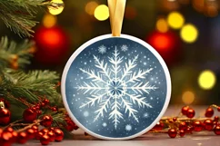 Round Christmas Ornament Sublimation|Clipart Product Image 1