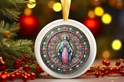 Round Christmas Ornament Sublimation|Clipart Product Image 2