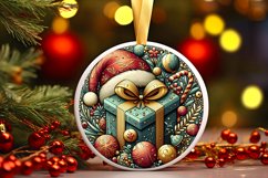 Round Christmas Ornament Sublimation|Clipart Product Image 1