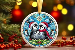 Round Christmas Ornament Sublimation|Clipart Product Image 2