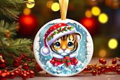 Round Christmass Ornament PNG Product Image 1