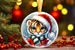 Round Christmass Ornament PNG Product Image 1