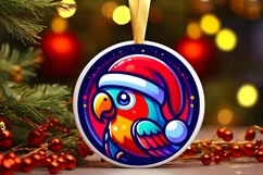 Round Christmas Ornament Sublimation|Clipart Product Image 2