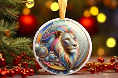 Round Christmas Ornament Sublimation|Clipart Product Image 1