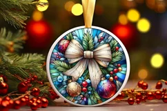Round Christmas Ornament Sublimation|Clipart Product Image 1