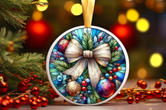 Round Christmass Ornament PNG Product Image 1