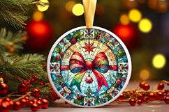 Round Christmass Ornament PNG Product Image 1