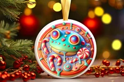 Round Christmas Ornament Sublimation|Clipart Product Image 2