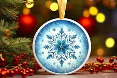 Round Christmas Ornament Sublimation|Clipart Product Image 3