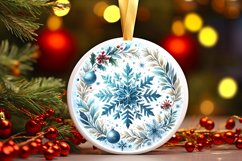 Round Christmas Ornament Sublimation|Clipart Product Image 3