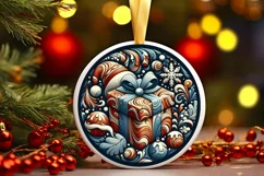 Round Christmas Ornament Sublimation|Clipart Product Image 1