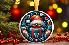 Round Christmas Ornament Sublimation|Clipart Product Image 2