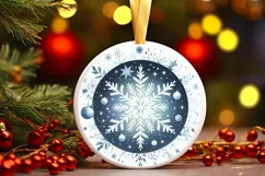 Round Christmas Ornament Sublimation|Clipart Product Image 1