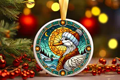 Round Christmass Ornament PNG Product Image 1
