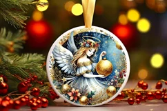Round Christmas Ornament Sublimation|Clipart Product Image 2