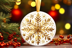 Round Christmass Ornament PNG Product Image 1