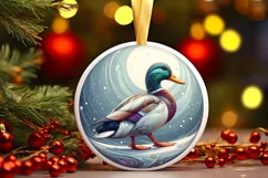 Round Christmas Ornament Sublimation|Clipart Product Image 1