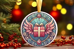 Round Christmas Ornament Sublimation|Clipart Product Image 1