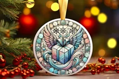 Round Christmas Ornament Sublimation|Clipart Product Image 1